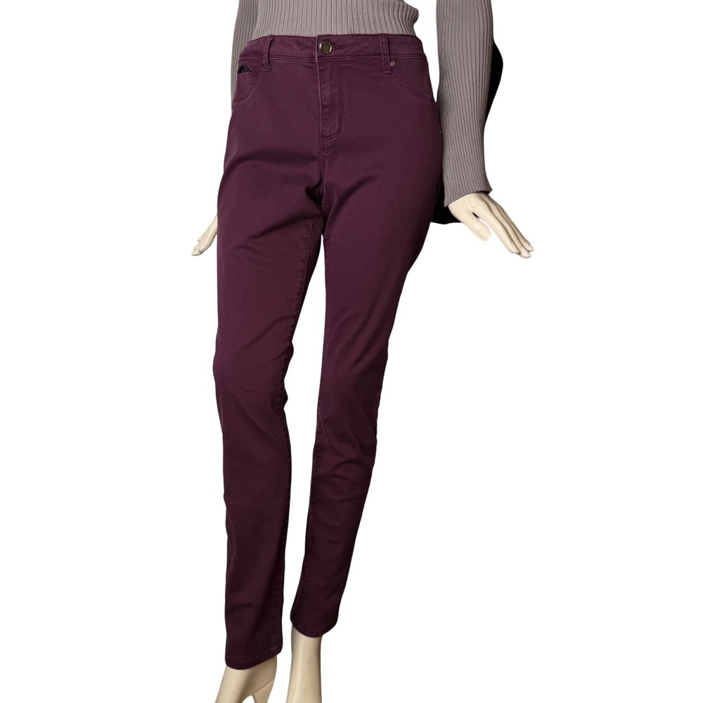 New RW&CO Natalie Jegging‎ Slim Fit Jeans Plum Purple Stretch Pants Office  L